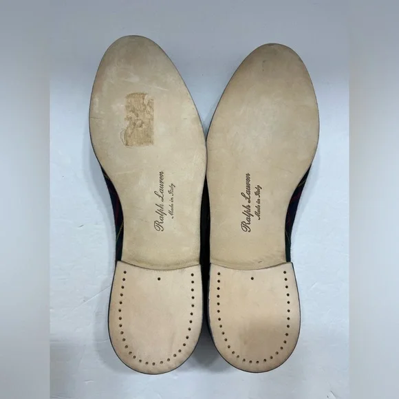 Ralph Lauren Purple Label  Collis Tartan plaid Wool Slipper Size 10D - Picture 8 of 13